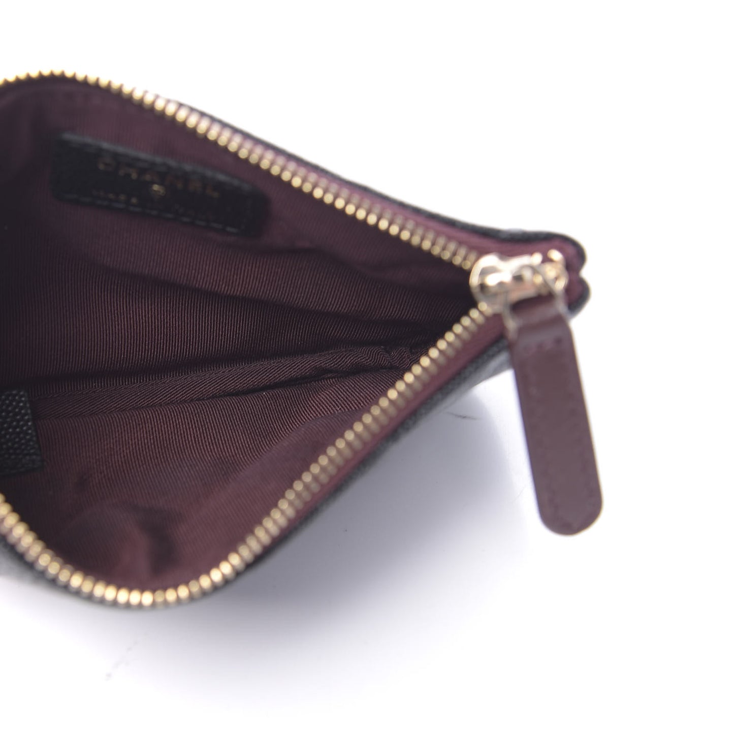 Caviar Quilted Small Cosmetic Case Black