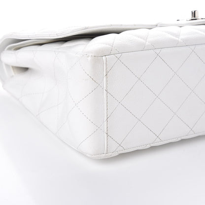 Chanel Caviar Quilted Maxi Double Flap White 9 of 12