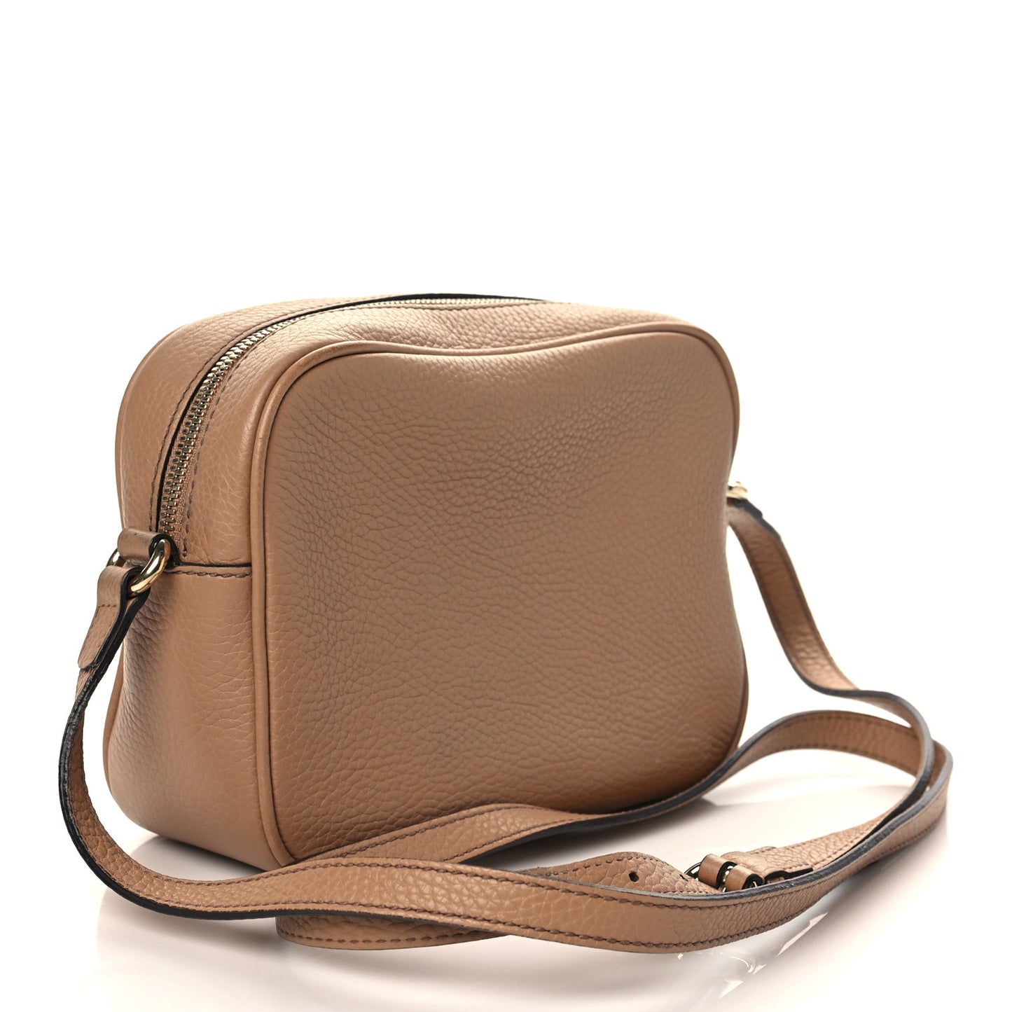 Pebbled Calfskin Small Soho Disco Bag Rose Beige