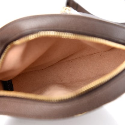 Gucci GG Supreme Monogram Web Mini Ophidia Round Shoulder Bag Brown 5 of 9