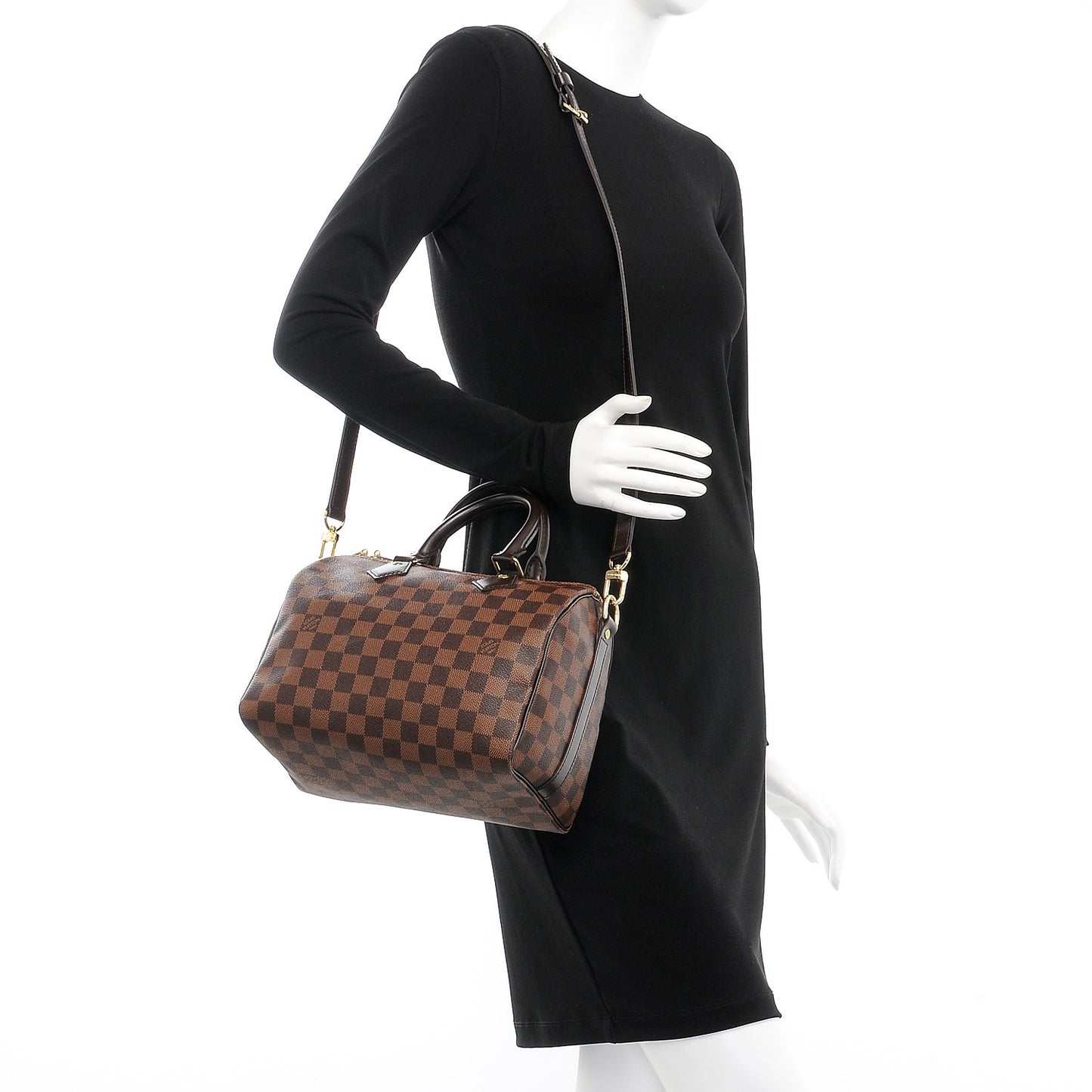 Damier Ebene Speedy Bandouliere 25