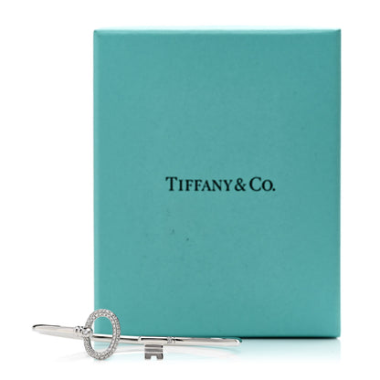 Tiffany 18K White Gold Diamond Keys Wire Bracelet 4 of 4