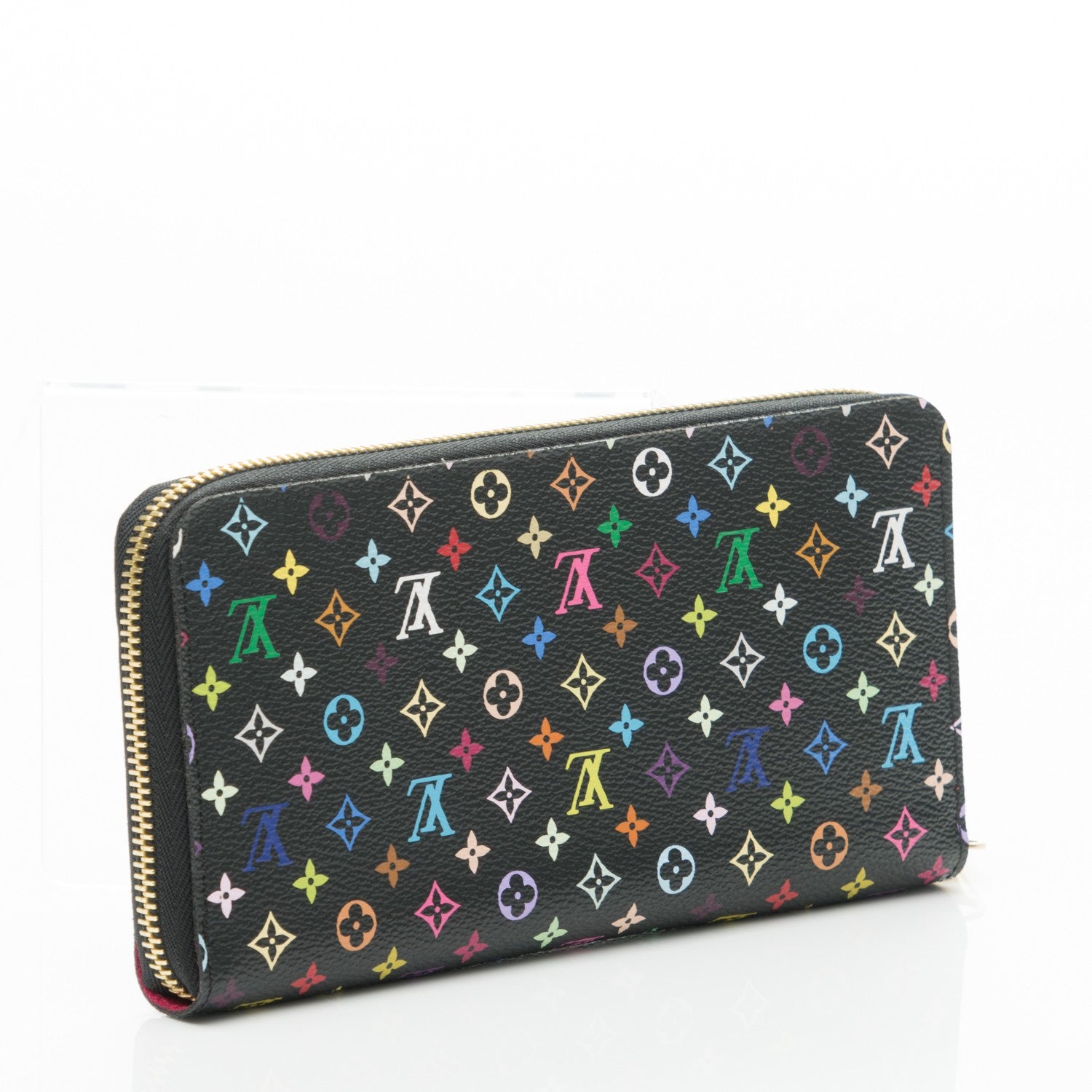 Louis Vuitton Monogram Multicolor Zippy Wallet Black Grenade 3 of 7