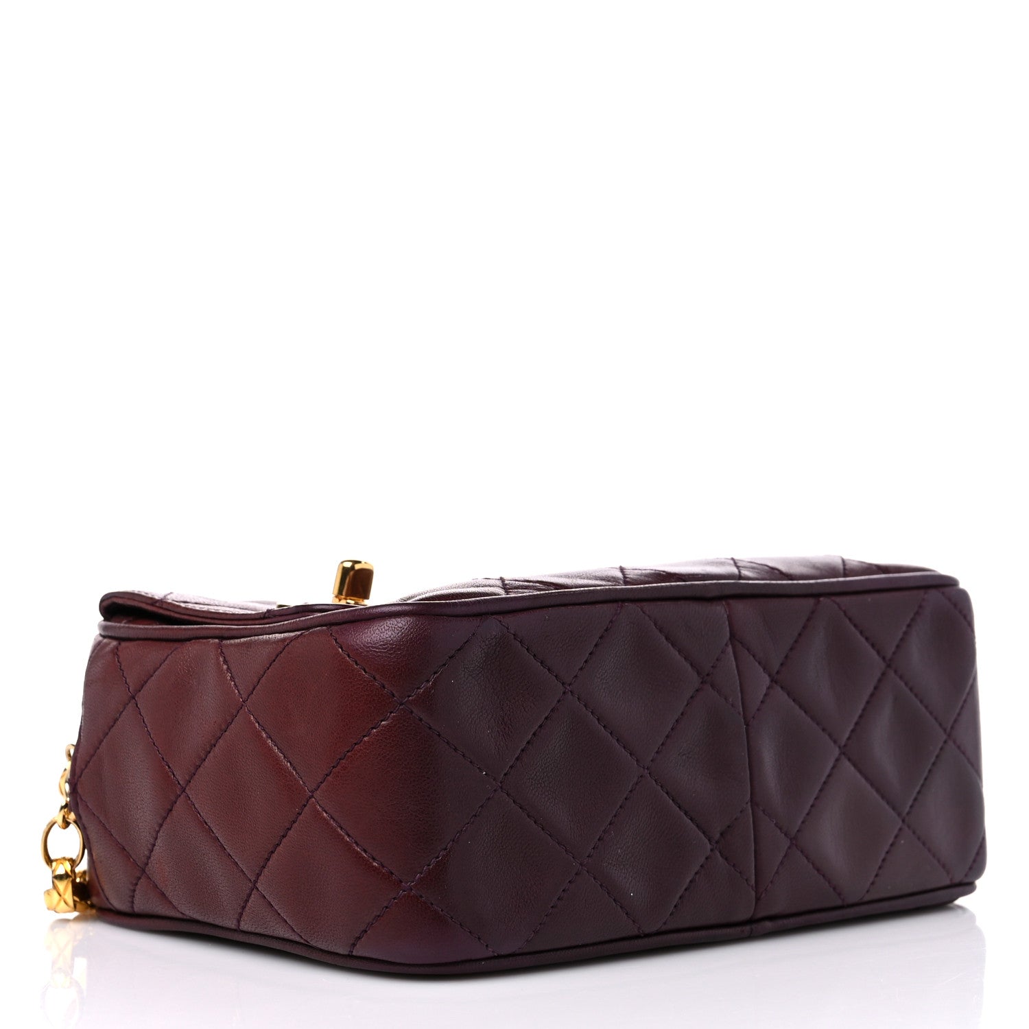 Chanel Lambskin Quilted Tassel CC Camera Case Burgundy 4 of 14