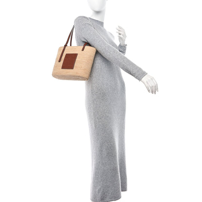 Loewe Raffia Small Square Basket Tote Bag Natural Tan 2 of 9