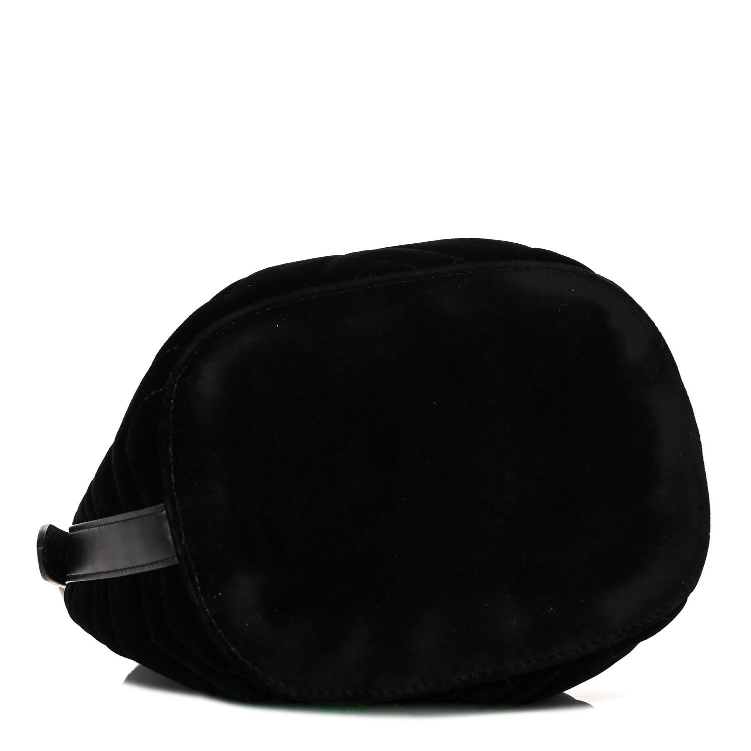 Gucci Velvet Matelasse GG Marmont Bucket Bag Black 3 of 8
