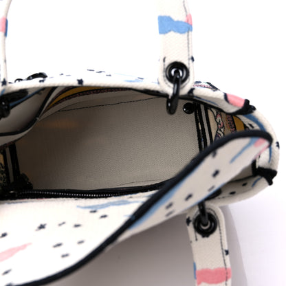 Christian Dior Canvas Embroidered Ciel De Reve Medium Lady D-Lite Latte Multicolor 5 of 8