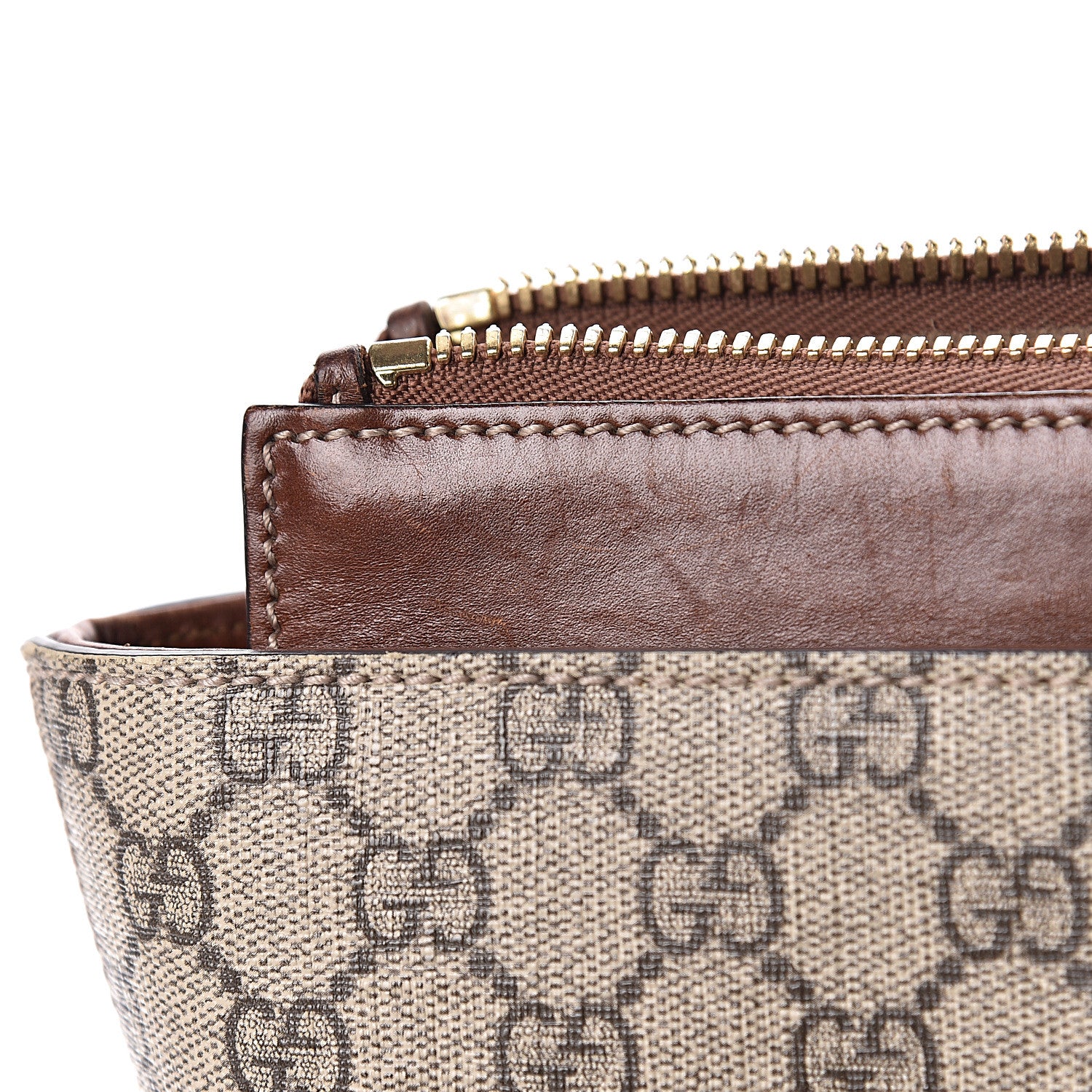 Gucci GG Supreme Monogram Medium Zippered Bucket Tote Beige Tuscany 17 of 25