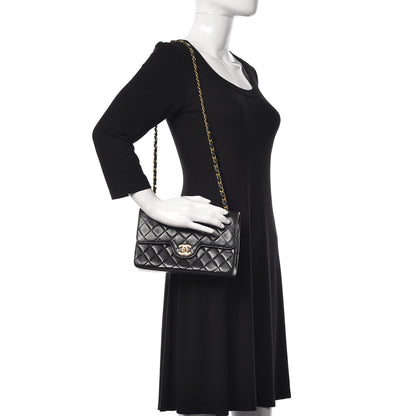 Chanel Lambskin Quilted Small Double Flap Black 2 of 20