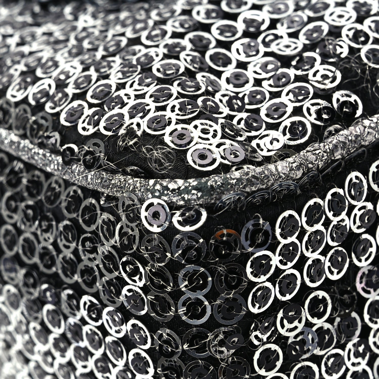 Chanel Sequin Medium Single Flap Dark Silver 12 of 17