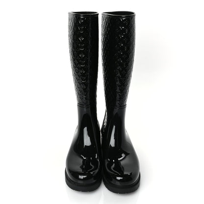 Louis Vuitton Rubber Embossed Monogram Splash Rain Boots 38 Black Monogram 3 of 7