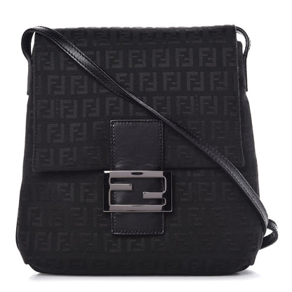 Fendi Zucchino Tube Messenger Bag Black 1 of 7