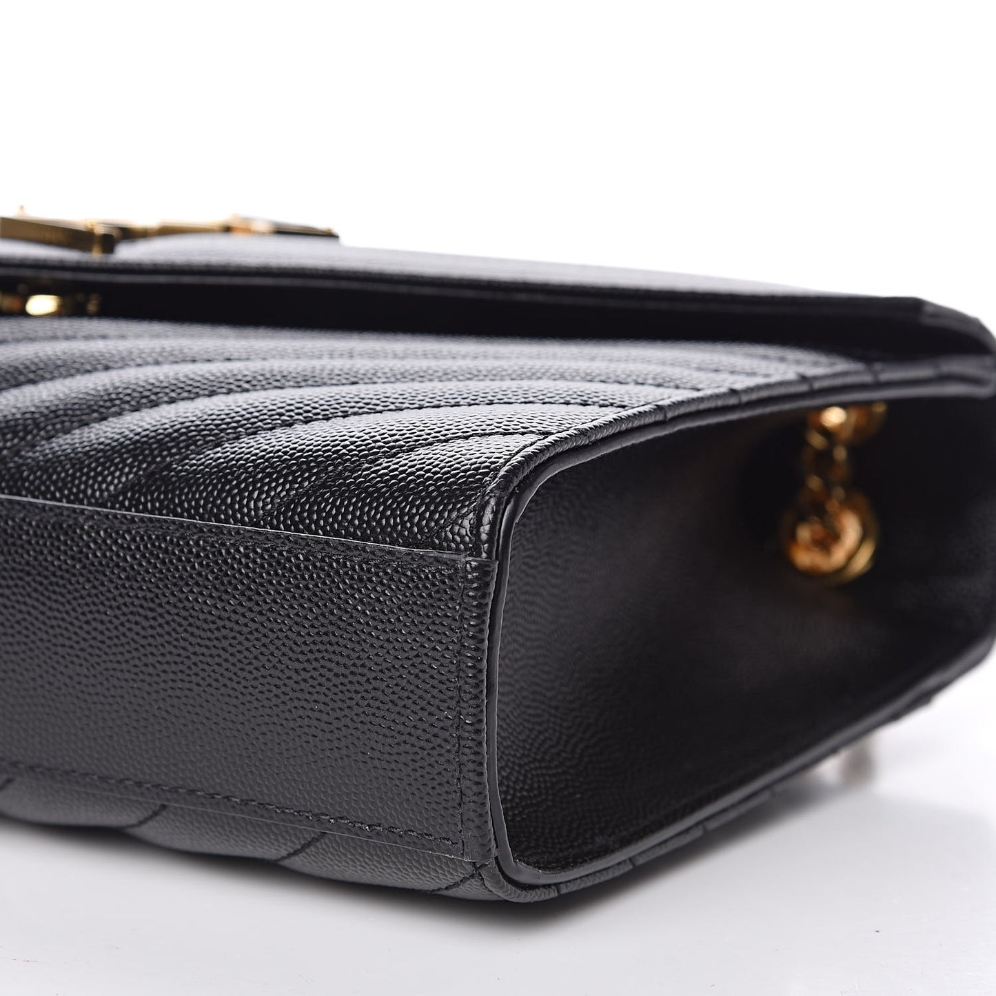 Grain De Poudre Matelasse Chevron Medium Monogram Satchel Black