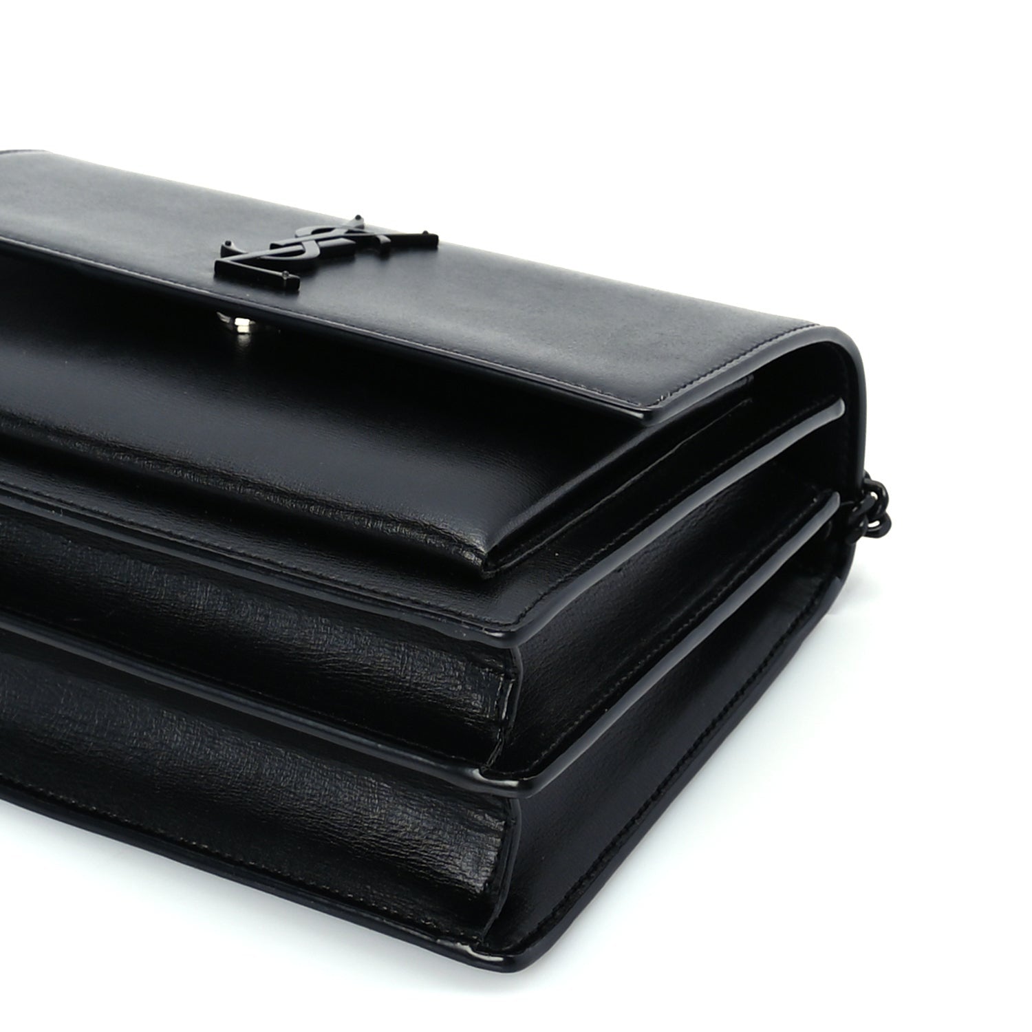 Saint Laurent Calfskin Medium Monogram Monochrome Sunset Black 8 of 8