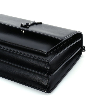 Saint Laurent Calfskin Medium Monogram Monochrome Sunset Black 8 of 8