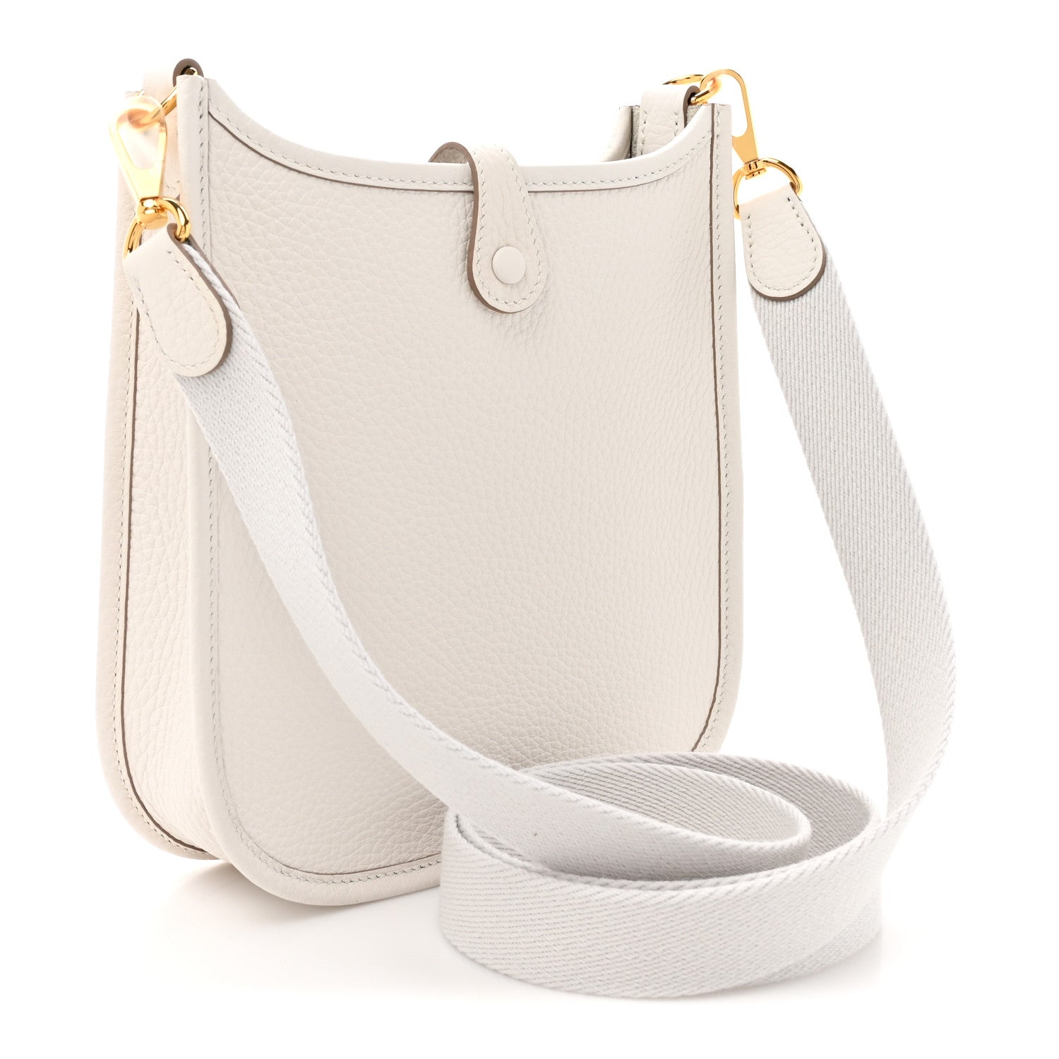 Hermes Taurillon Clemence Amazone Evelyne TPM Gris Pale 2 of 11