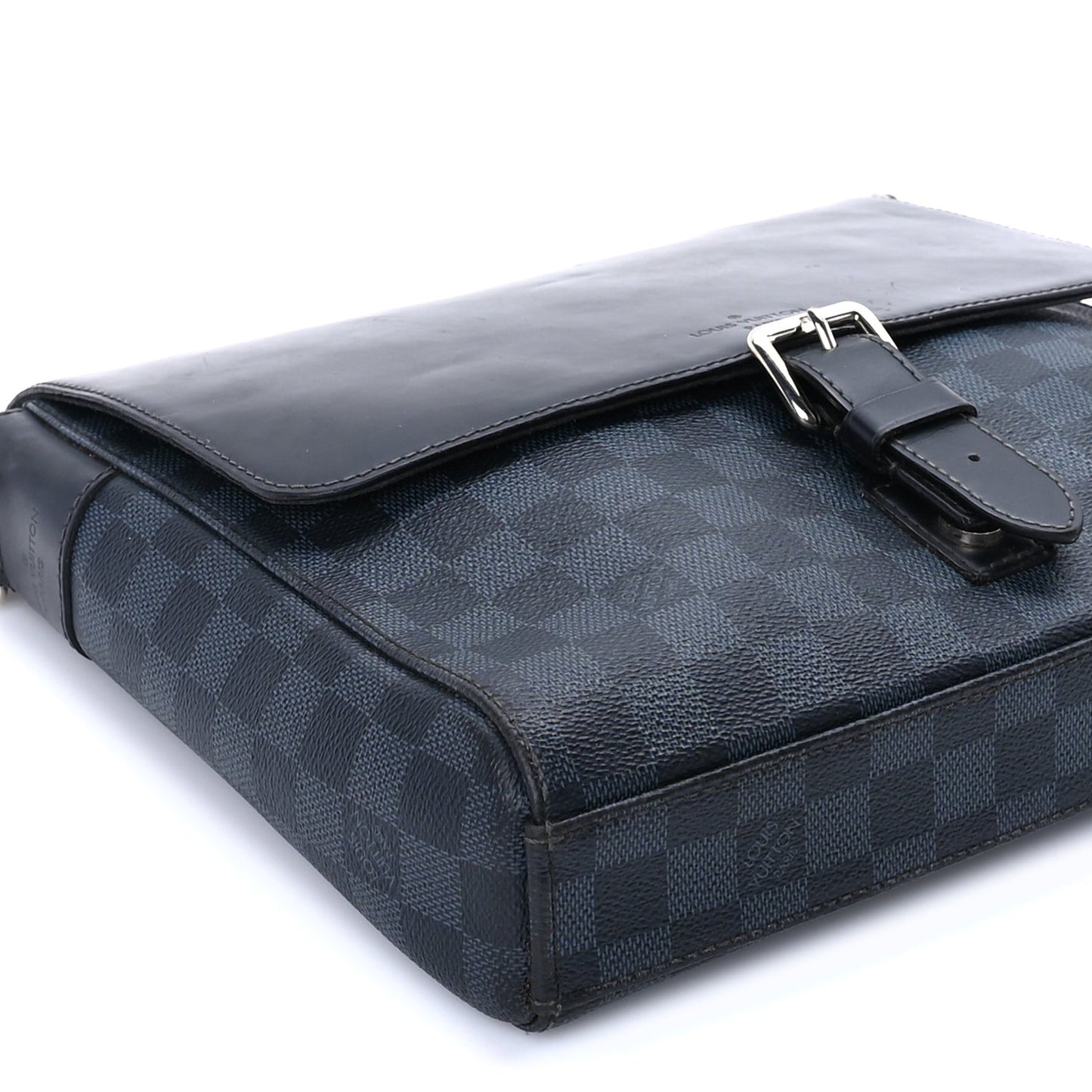 Damier Cobalt Newport Messenger PM Blue