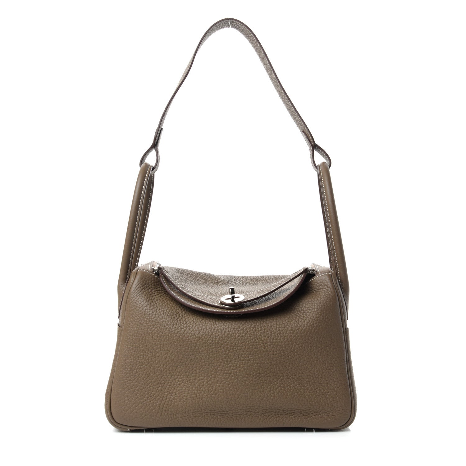 Hermes Taurillon Clemence Lindy 26 Etoupe 1 of 9