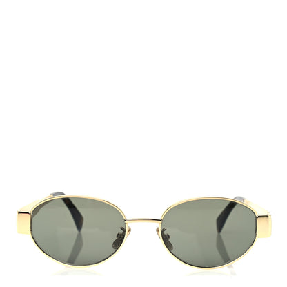 Celine Metal Triomphe 01 Sunglasses CL40235U Gold Green 2 of 7
