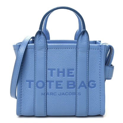 Marc Jacobs Grained Calfskin Mini The Tote Bag Spring Blue 1 of 9