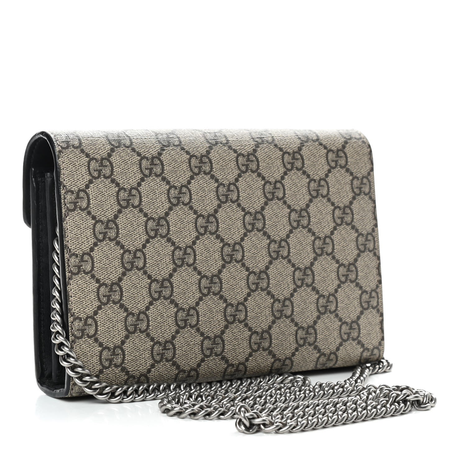 Gucci GG Supreme Monogram Mini Dionysus Chain Wallet Beige Black 3 of 9