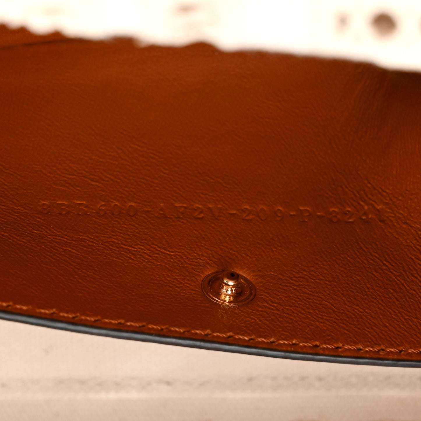 Canvas Cuoio Agata FF Ajour Embroidered Baguette Grezzo Cuoio