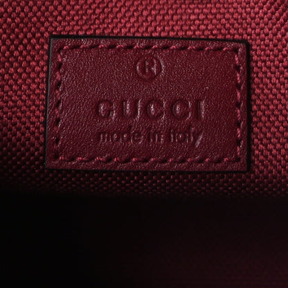 Gucci GG Calfskin Embossed Emblem Small Bucket Bag Rosso Ancora Red 5 of 8