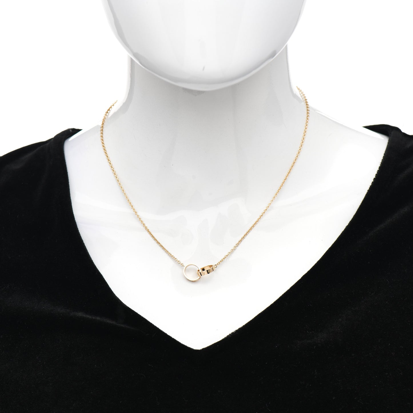 18K Yellow Gold Interlocking LOVE Necklace