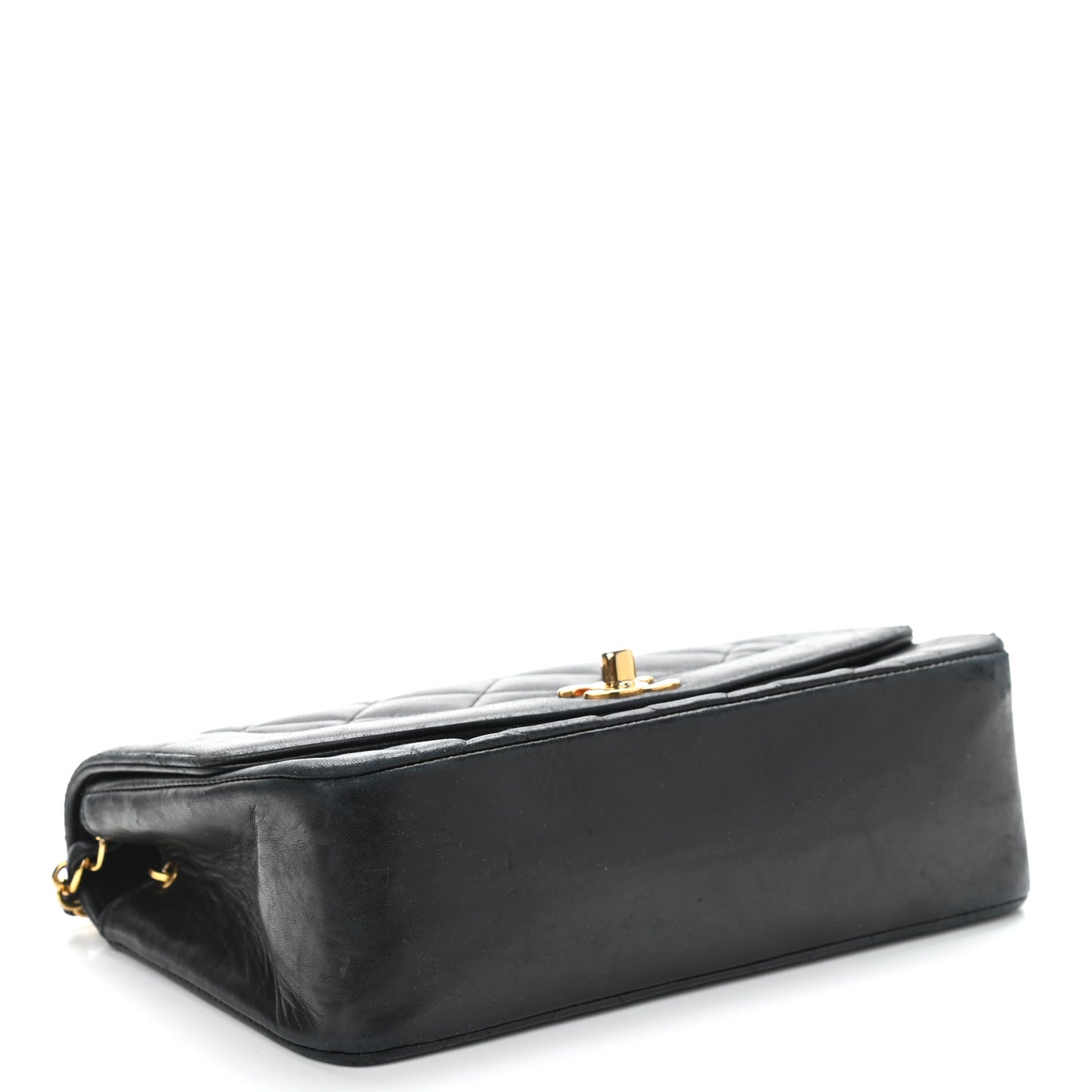 Lambskin Quilted Small Single Flap Black