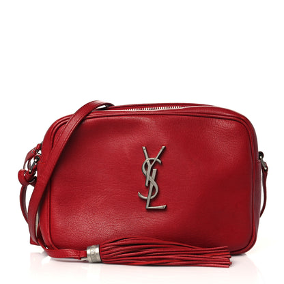 Saint Laurent Lambskin Monogram Lou Camera Bag Eros Red 1 of 11