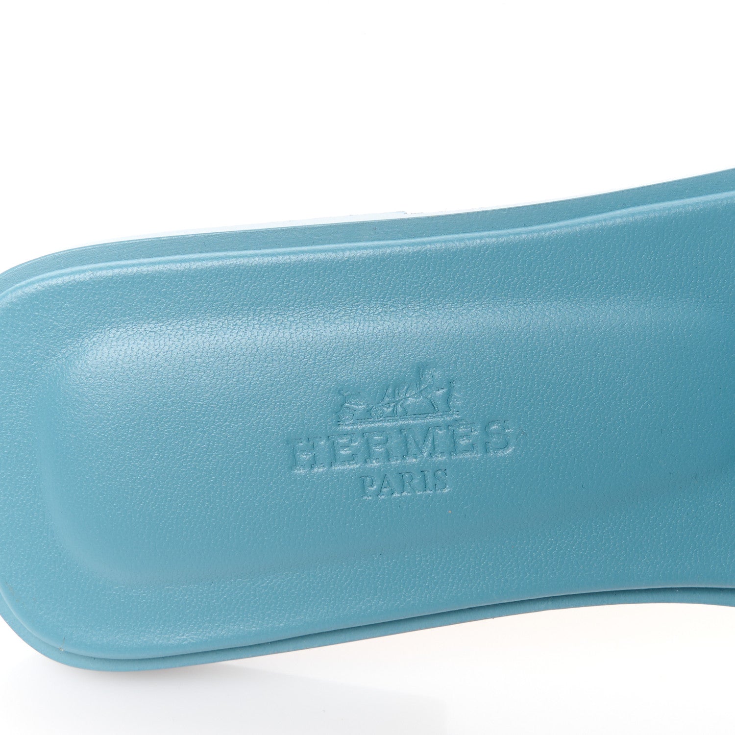 Hermes Epsom Oran Sandals 36.5 Bleu Littoral 7 of 9