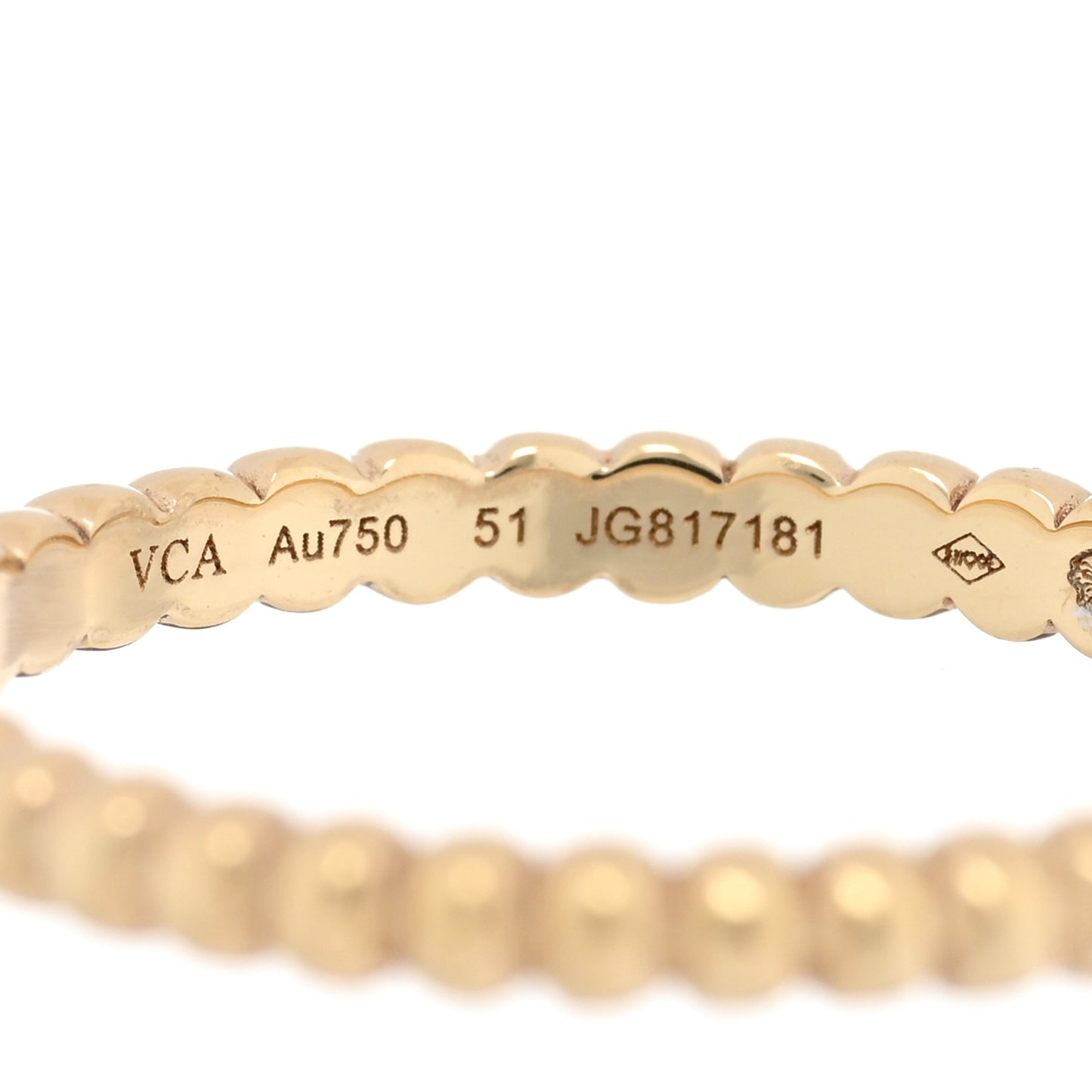 18K Yellow Gold Small Perlee Ring 51 5.75