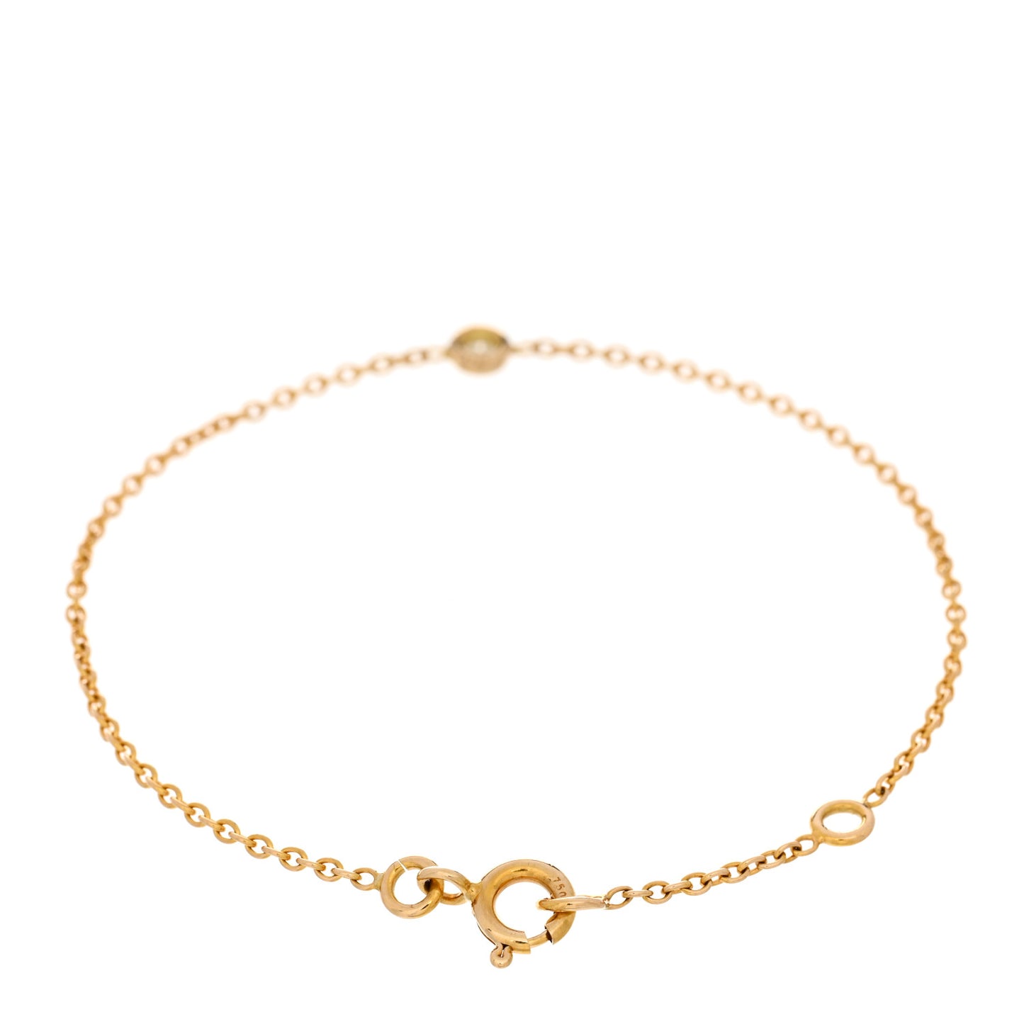 18K Yellow Gold Diamond Station Bracelet