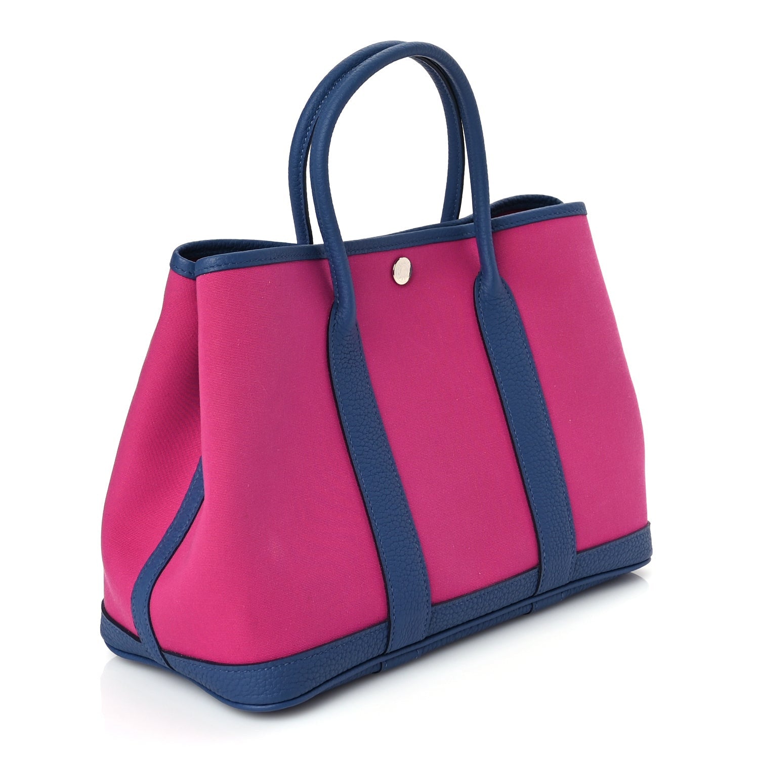 Hermes Toile Officier Negonda Garden Party Tote 30 TPM Magnolia Bleu Agate 2 of 8