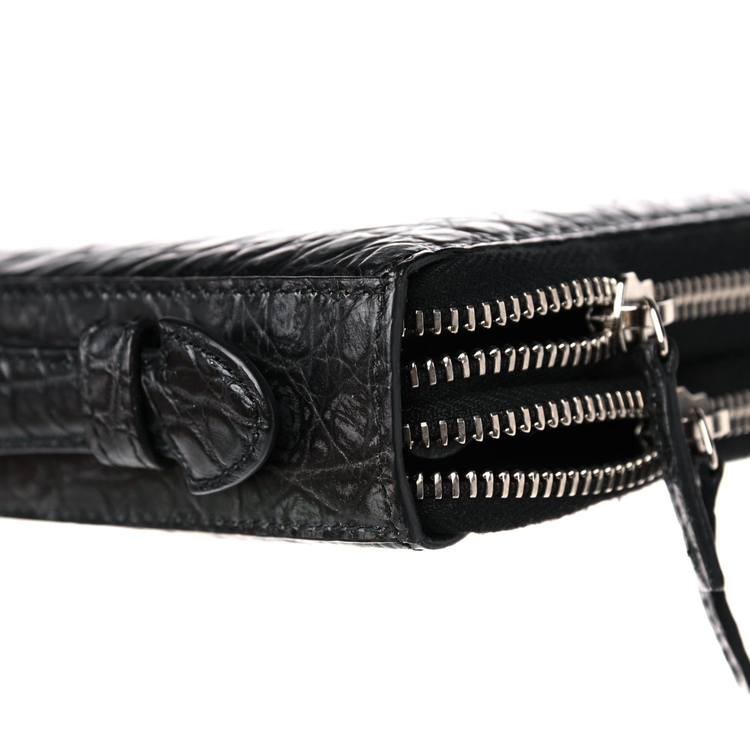 Gucci Crocodile Travel Document Case Black 10 of 14