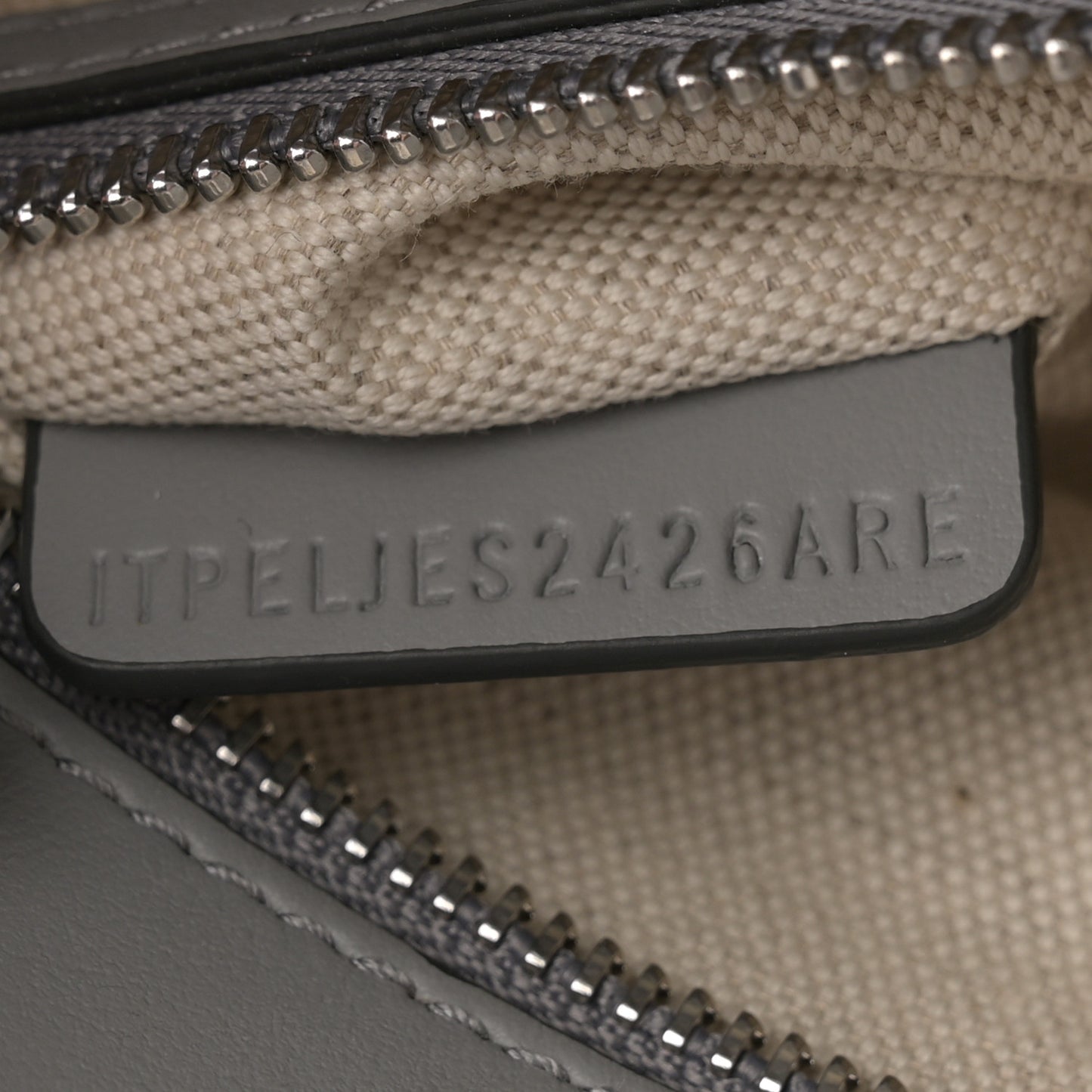 Calfskin Check Mini Pocket Bag Grey