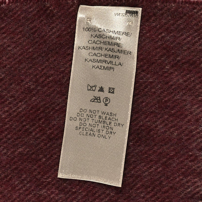 Burberry Cashmere Mega Check Fringe Scarf Red 4 of 4