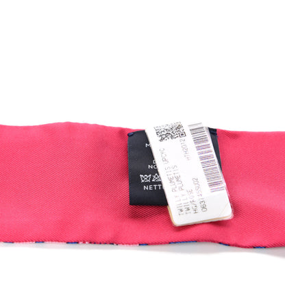 Hermes Silk Plumetis Twilly Rose 2 of 2