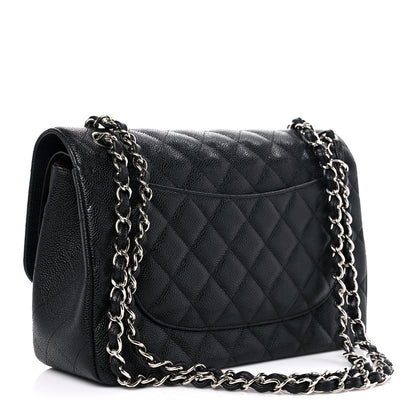 Chanel Caviar Quilted Jumbo Double Flap Black 3 of 14