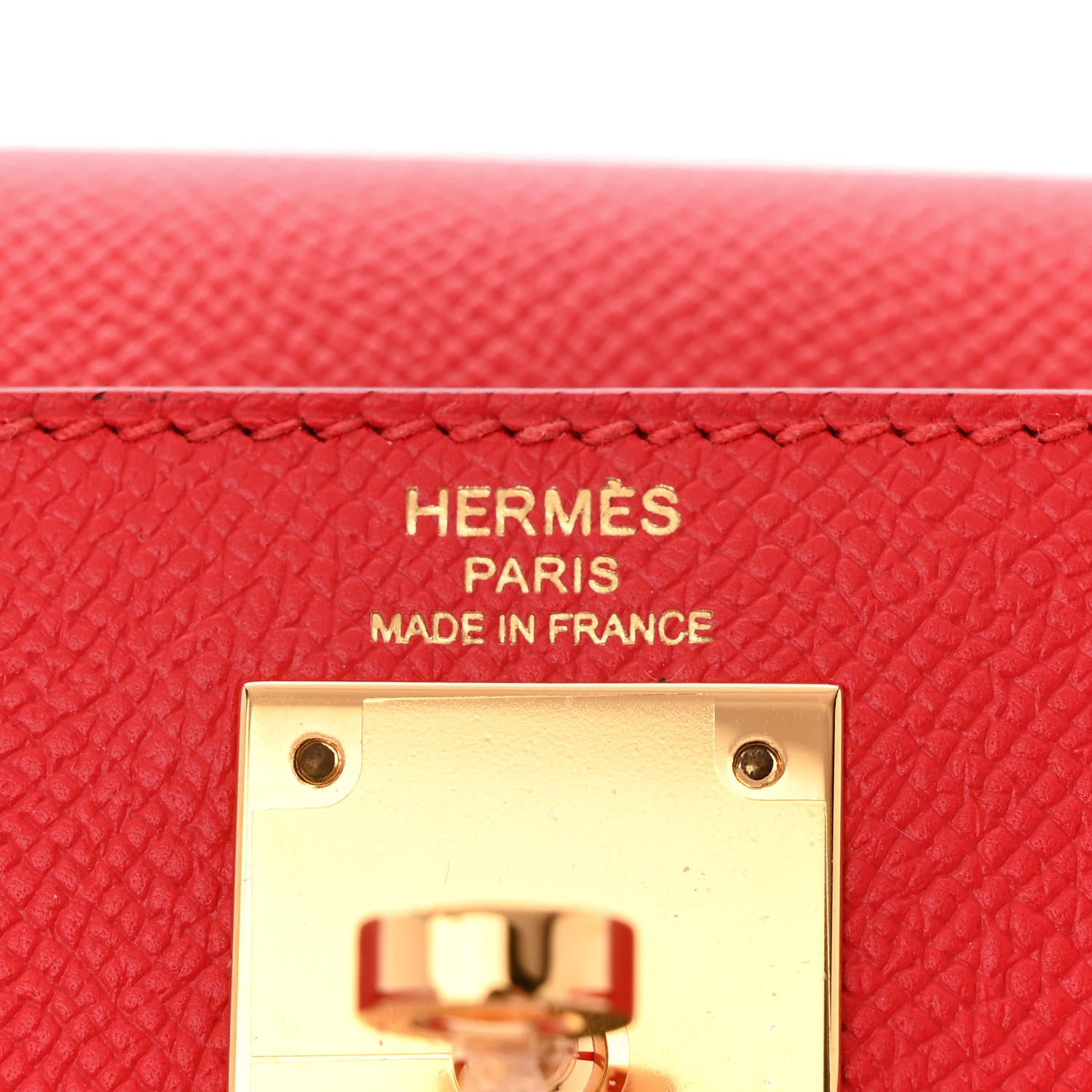 Hermes Epsom Kelly Sellier 28 Rouge Tomate 6 of 11