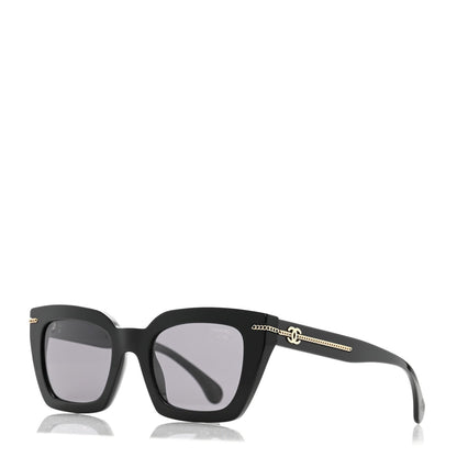 Chanel Acetate Square Sunglasses 5509-A Black 1 of 7
