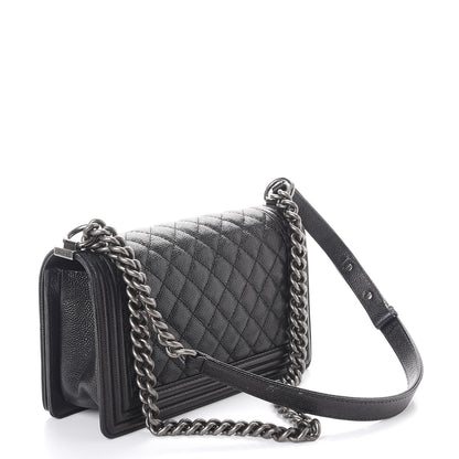 Chanel Caviar Quilted Medium Boy Flap Black 3 of 19