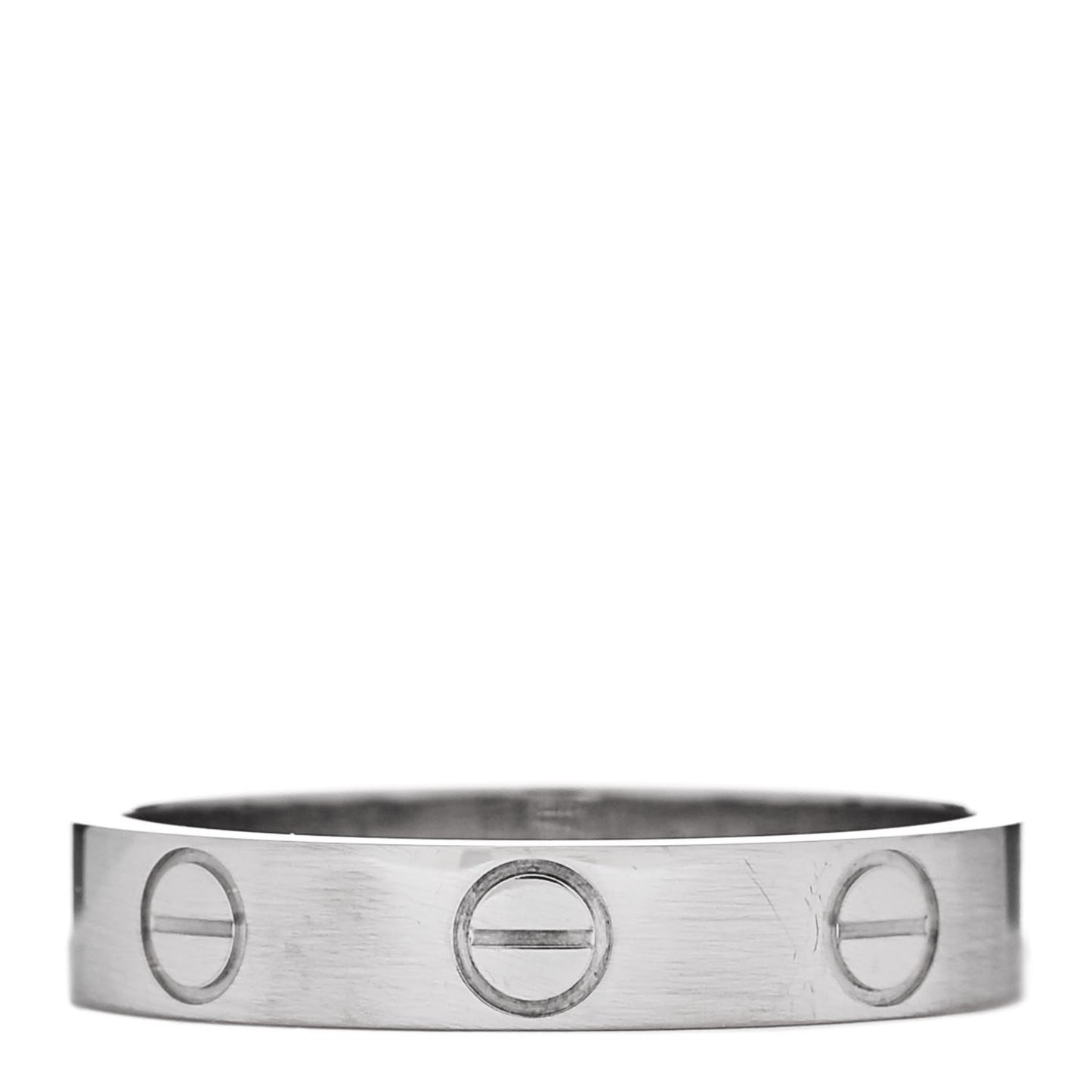 18K White Gold 3.5mm LOVE Wedding Band Ring 50 5.25