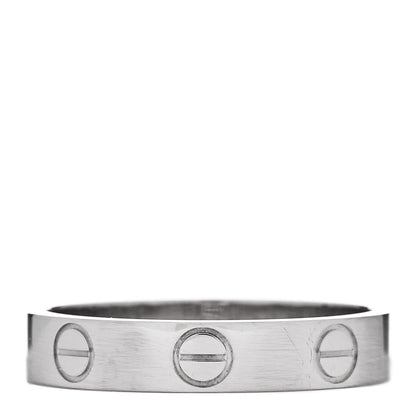 Cartier 18K White Gold 3.5mm LOVE Wedding Band Ring 50 5.25 3 of 4