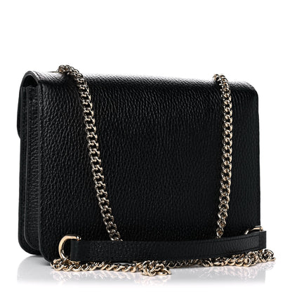 Gucci Dollar Calfskin Small Interlocking G Shoulder Bag Black 3 of 12