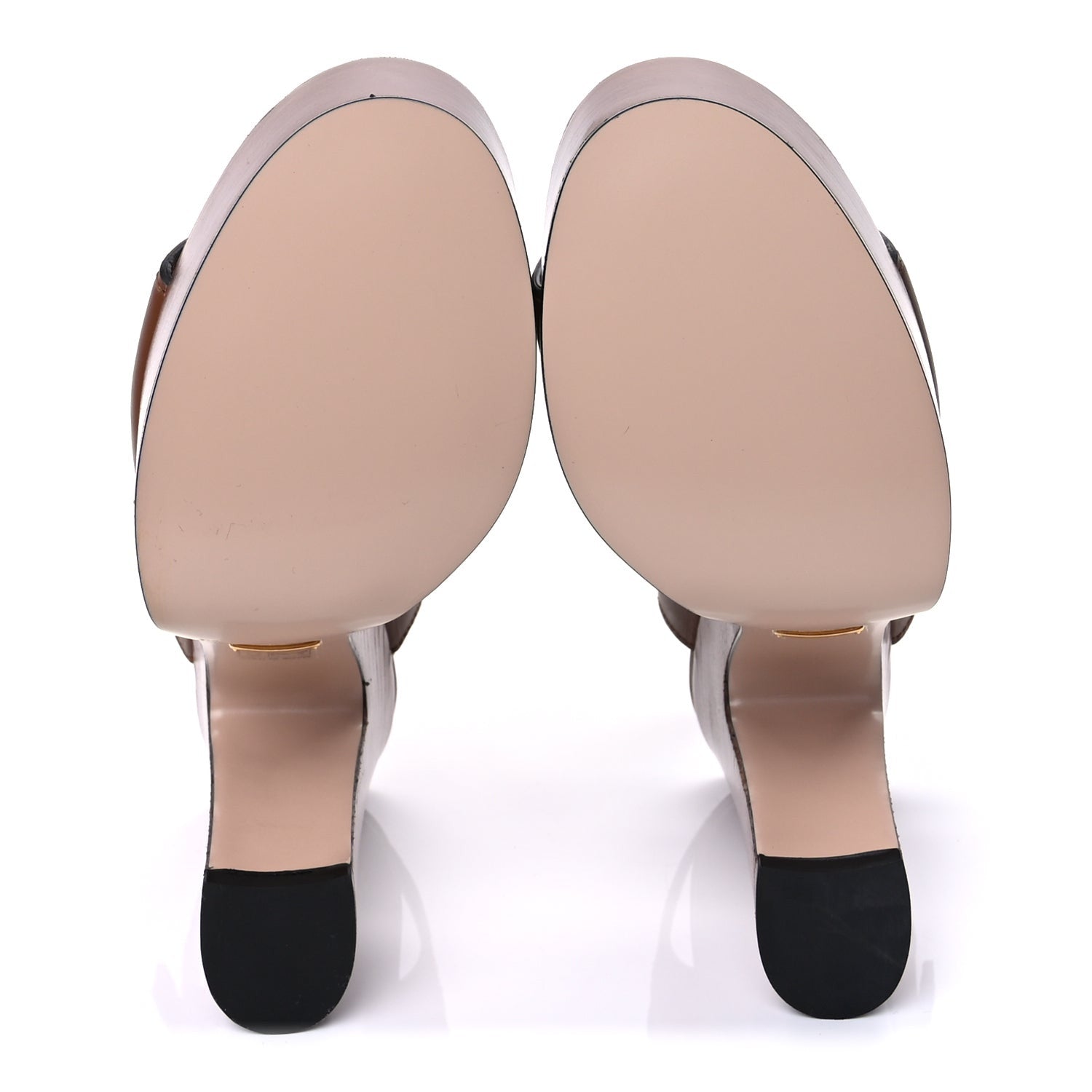 Gucci Cosmos Softy Calfskin Wooden InterLocking G Cut-Out 30/120mm Platform Sandals 37  Cuir 6 of 9