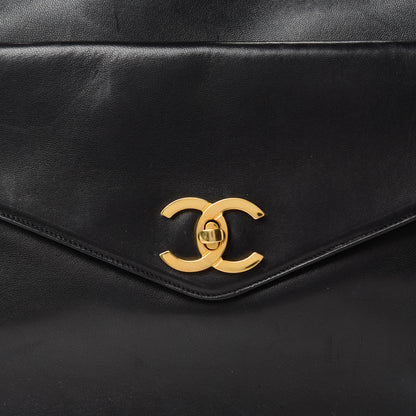 Chanel Lambskin Flap Shoulder Bag Black 12 of 12