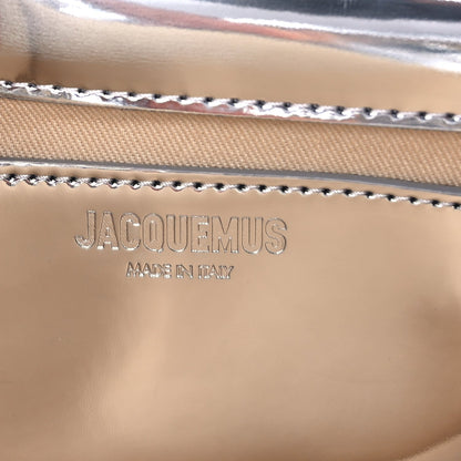 Jacquemus Metallic Patent Calfskin La Pochette Rond Carre  Silver 5 of 8