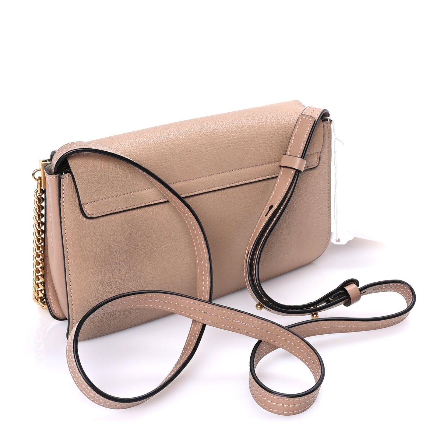 Goatskin Small Faye Shoulder Bag  Biscotti Beige