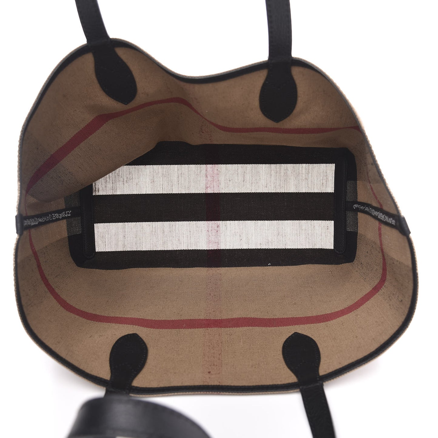 Coated Canvas Mega Check Medium Doodle Tote Black